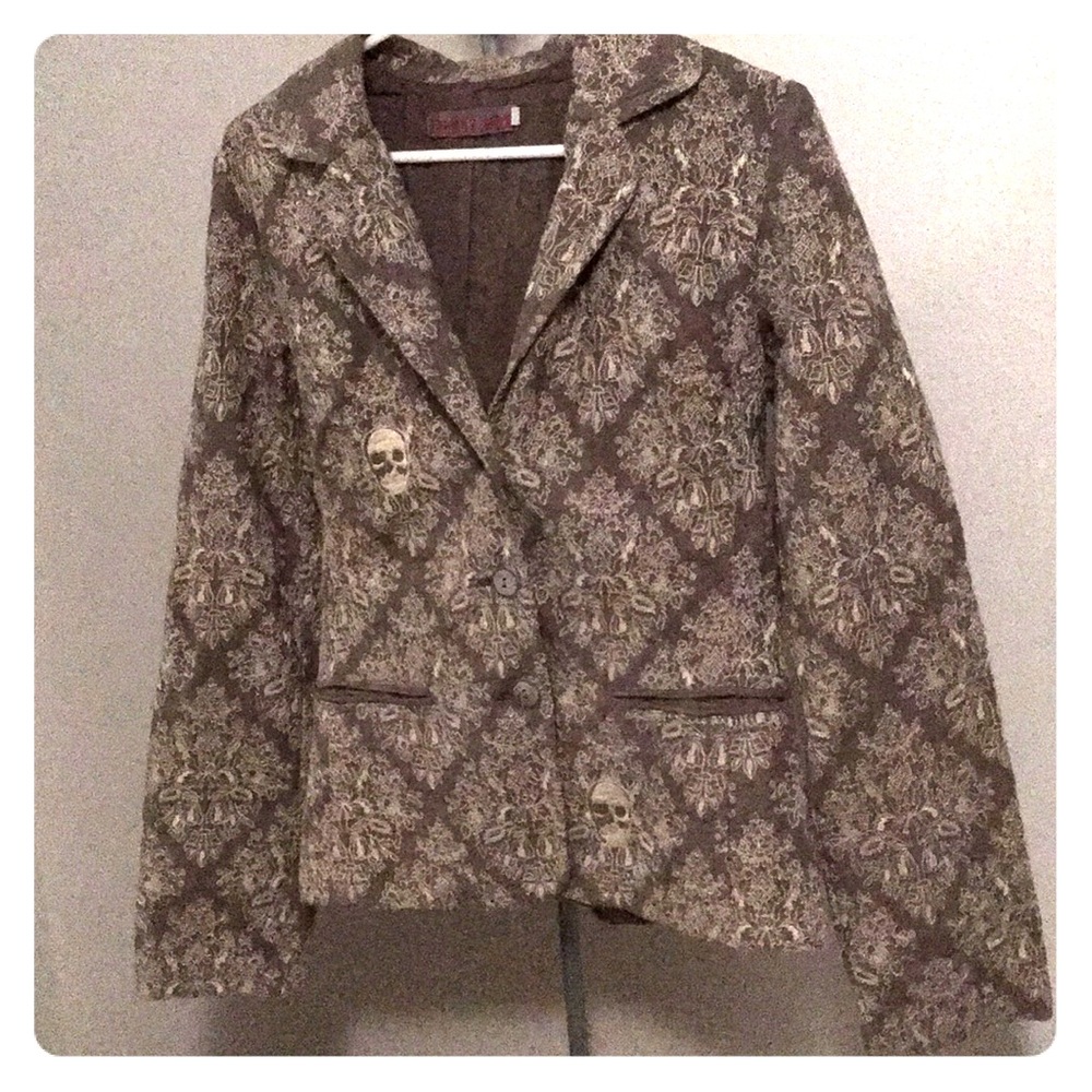 Skulls beautiful embroidered blazer small JWLA